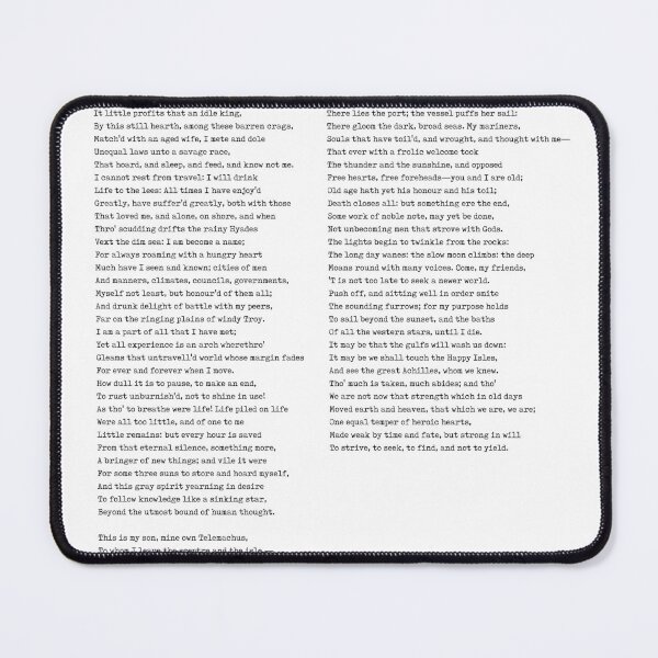 Item preview, Ulysses - Alfred Lord Tennyson Poem - Literature - Typewriter Print  designed and sold by Studio Grafiikka.