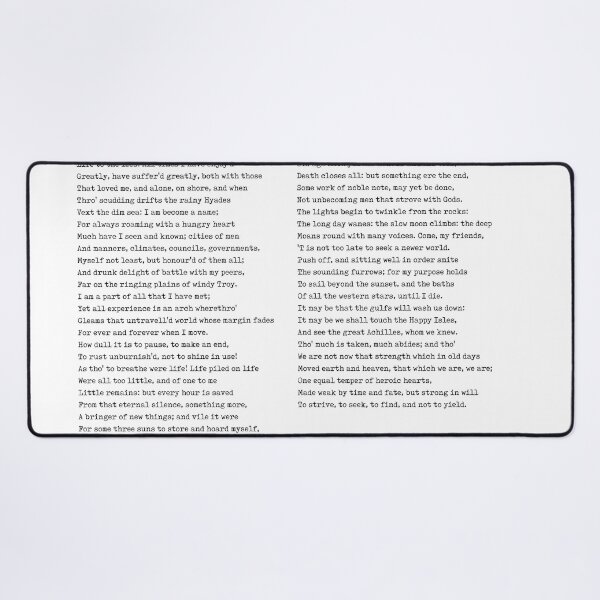 Item preview, Ulysses - Alfred Lord Tennyson Poem - Literature - Typewriter Print  designed and sold by Studio Grafiikka.