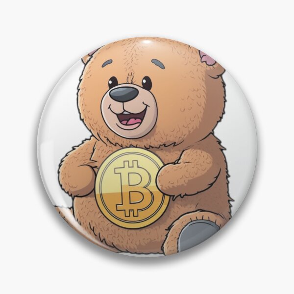 Item preview, Bear Holding Bitcoin Crypto Gold Coin designed and sold by DesginsDone.