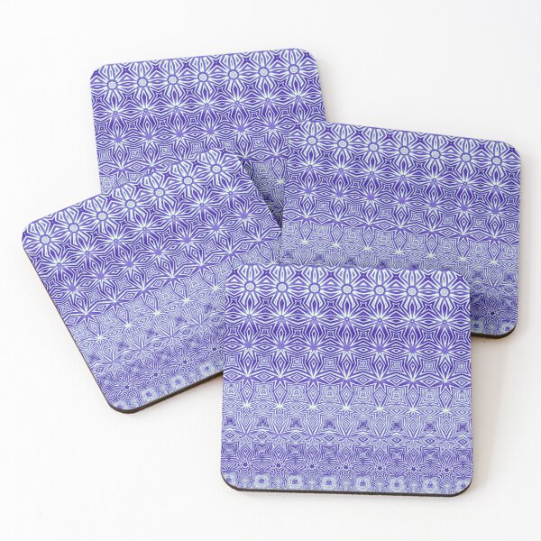 Item preview, Cosmic Blue Indica Leaves Oriental Pattern designed and sold by theWeppen.