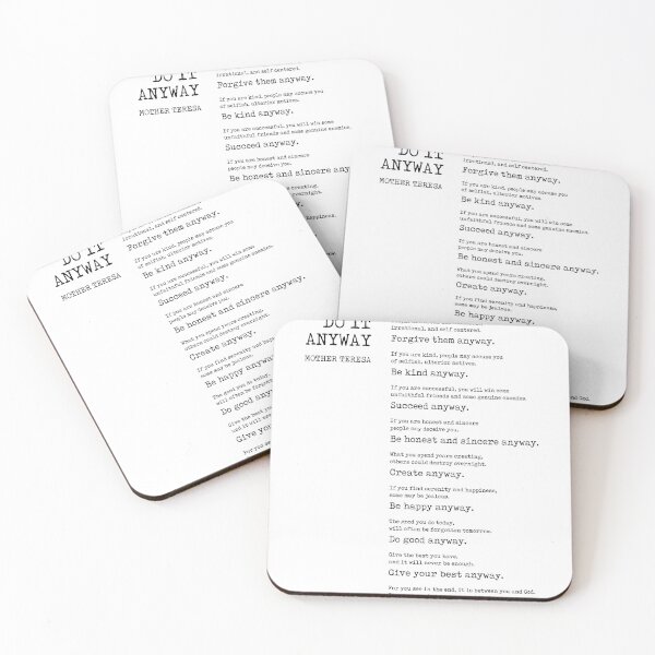 Item preview, Do It Anyway - Mother Teresa Poem - Literature - Typewriter Print 1 designed and sold by Studio Grafiikka.