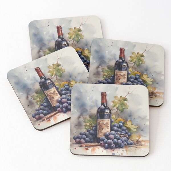 Item preview, Rustic Watercolor Wine Bottle designed and sold by Urbane Collective.