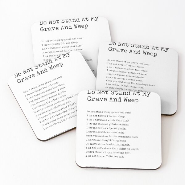 Item preview, Do Not Stand At My Grave And Weep - Mary Elizabeth Frye Poem - Literature - Typewriter Print 1 designed and sold by Studio Grafiikka.