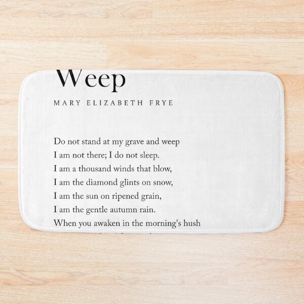 Item preview, Do Not Stand At My Grave And Weep - Mary Elizabeth Frye Poem - Literature - Typography Print 1 designed and sold by Studio Grafiikka.