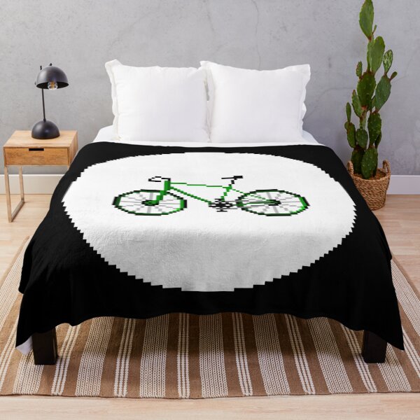 Item preview, Bicycle Pixel Art | Green Bike Design designed and sold by anycolorart.
