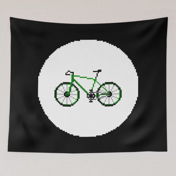 Item preview, Bicycle Pixel Art | Green Bike Design designed and sold by anycolorart.