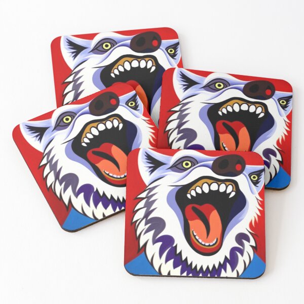 Item preview, Cool Werewolf Howling Colourful Wolf Fantasy Watercolor designed and sold by Michael Voyler.