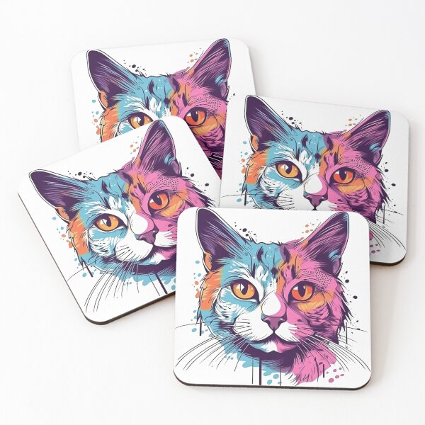 Item preview, colorfull cat miaw designed and sold by dellgreen.