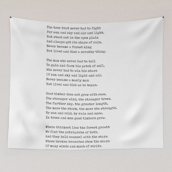 Artikelvorschau, Good Timber - Douglas Malloch Poem - Literature - Typewriter Print 1 entworfen und verkauft von Studio Grafiikka.