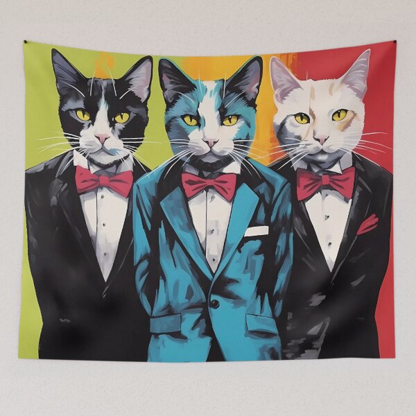 Item preview, Cats in tuxedo pop art Cats in suit designed and sold by MDCGraphics.
