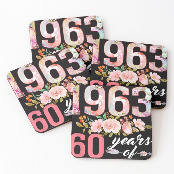 Item preview, 60th Birthday Gifts Women Made In 1963 Floral 60 Year Old T-Shirt designed and sold by NixonAlford.