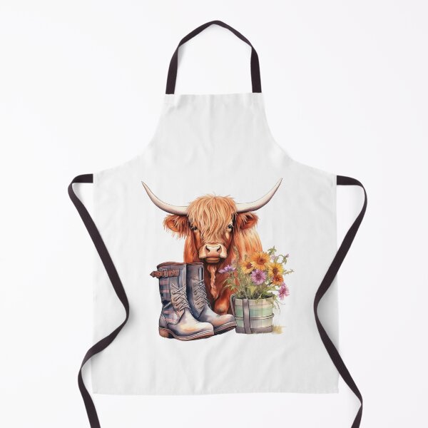 Item preview, Scottish Highland Cow, Cowboy Boots & Flowers designed and sold by DapperDanForge.