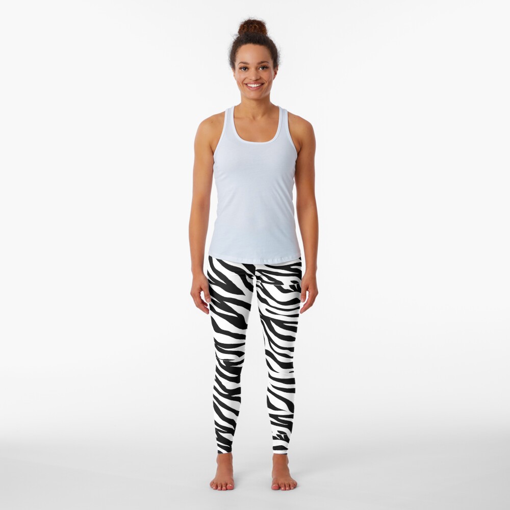 zebra flared leggings