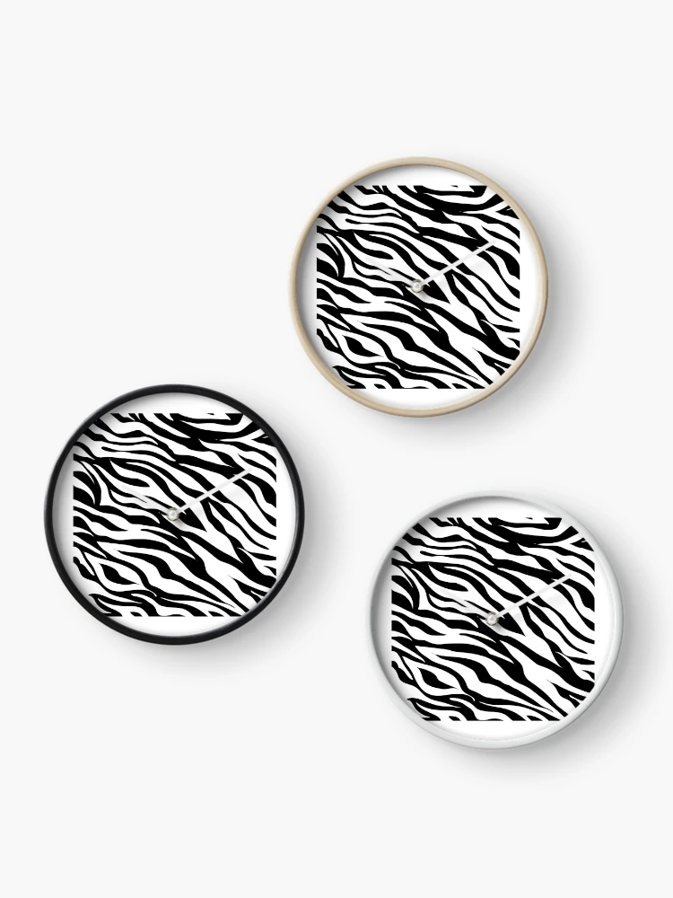Thumbnail 3 of 4, Clock, Zebra Pattern designed and sold by Reethes.