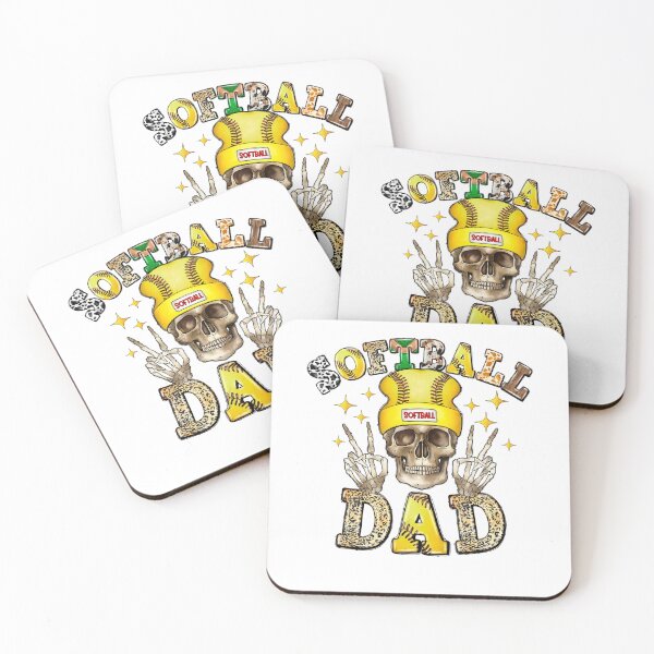 Item preview, Softball Dad Skeleton Western Skull Father's Day Sport Lover designed and sold by QuteezArt.