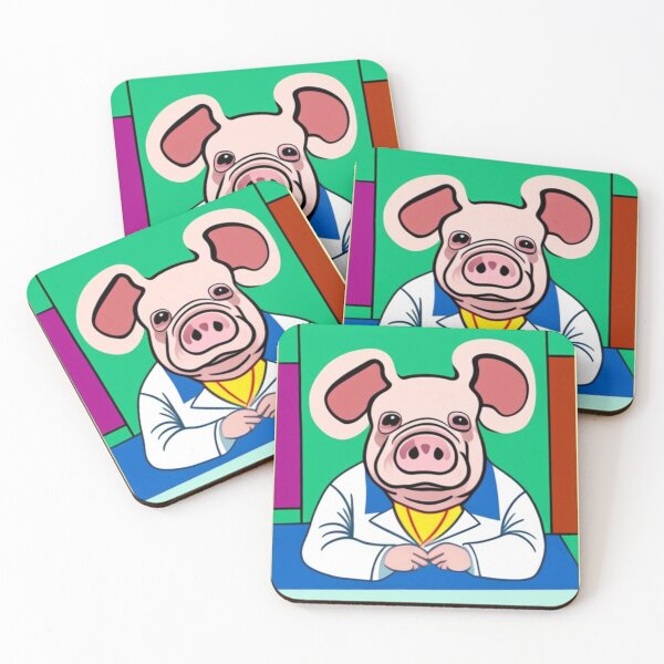 Item preview, Colorful Pig Doctor's Office Watercolor Retro  designed and sold by Michael Voyler.