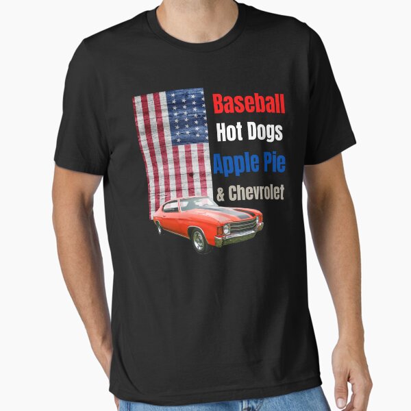 Item preview, America Shirt Baseball,Hot Dogs,Apple Pie and chevrolet famous 70s commercial designed and sold by miyagifactory.