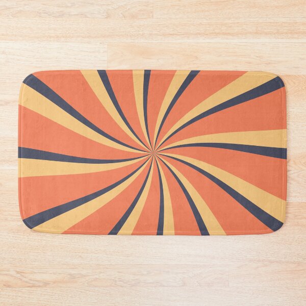 Item preview, Orange and dark blue retro style sun rays designed and sold by BattaAnastasia.