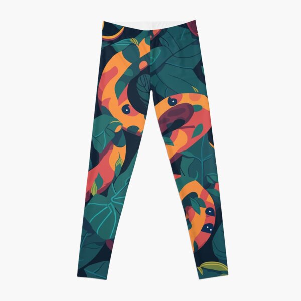 Trendy Colorful Snake Pattern Leggings