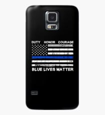 Dünne blaue Linie Flagge Hülle & Skin für Samsung Galaxy