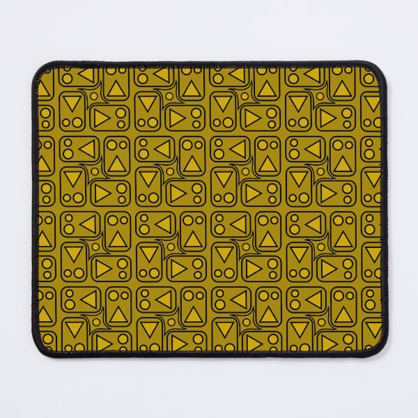 Item preview, Abstract squares with triangles and circles: Yellow. designed and sold by TheScraggyBeard.