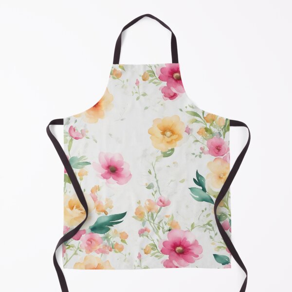 Item preview, pink and yellow flowers on a light background pattern designed and sold by jkrphoto.