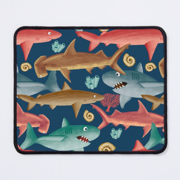 Item preview, Shark Pattern, Colourful, Busy Ocean Life designed and sold by Katie Atkin.