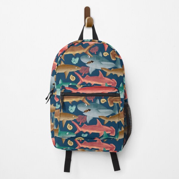 Item preview, Shark Pattern, Colourful, Busy Ocean Life designed and sold by Katie Atkin.
