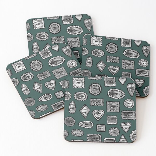 Item preview, * Lover's Eye Pattern * Victorian Print Arsenic Green * designed and sold by Stacey Muir.
