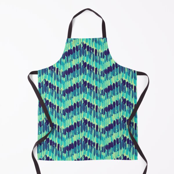 Item preview, Geometric zig zag shades of blue ikat designed and sold by Maitri-Sanghvi1.