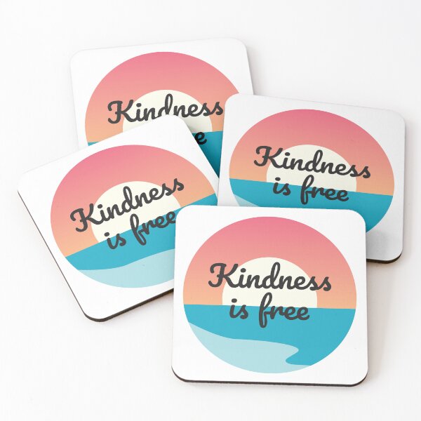 Item preview, Kindness is Free quote typographic Text Design Sticker  designed and sold by Muhammad  Toqeer.