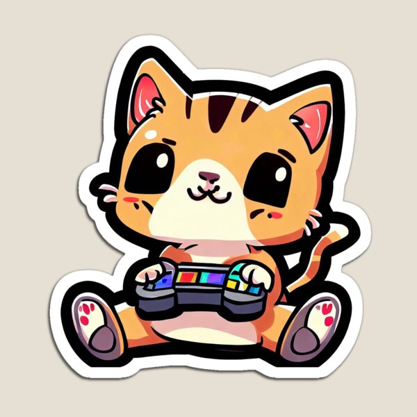 Aperçu de l'œuvre Chat de jeu mignon orange créée et vendue par HyperSunken.