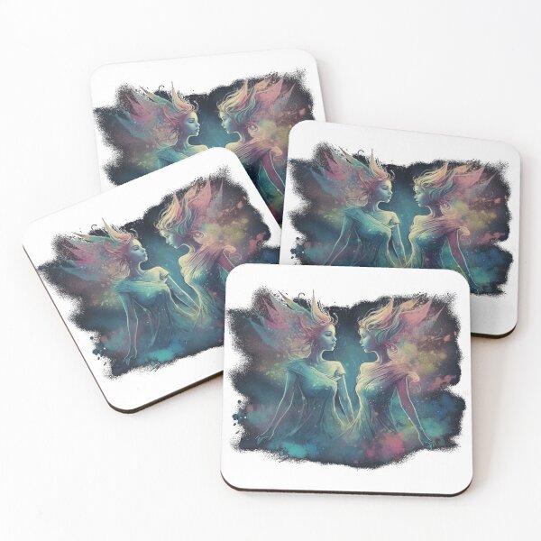 Item preview, Pastel coloured pixies - AI generated image with Midjourney designed and sold by Sandy Maya's Artwork.