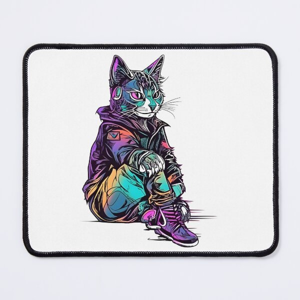 Item preview, Cyberpunk cat designed and sold by hamishby.