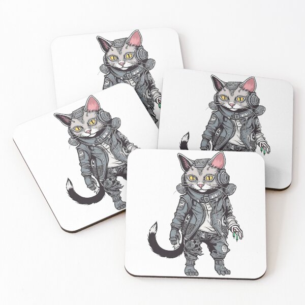 Item preview, Cyberpunk cat designed and sold by hamishby.