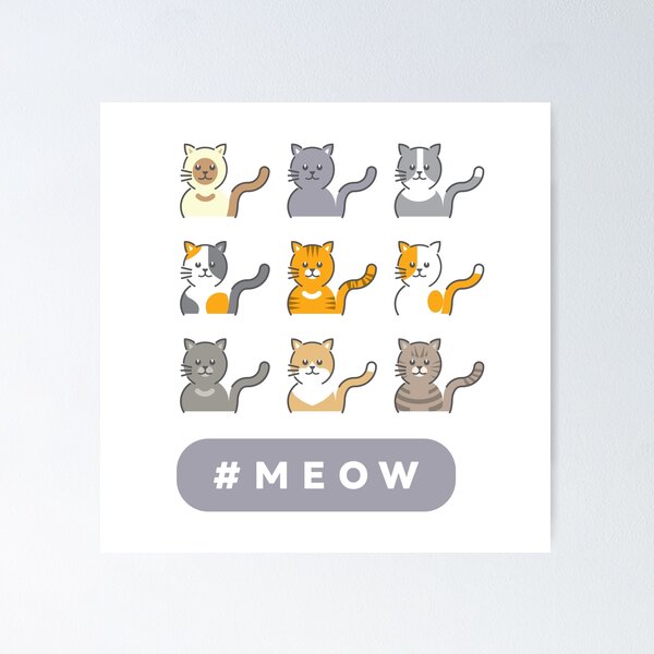 Item preview, Cat Meow No.9 designed and sold by MinimalUniverse.