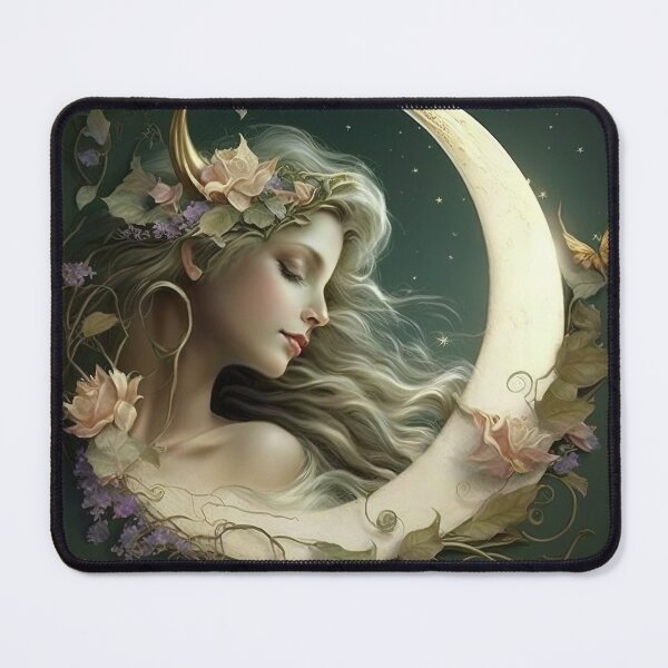 Item preview, A Woman and The Crescent Moon designed and sold by Juliascutecornr.