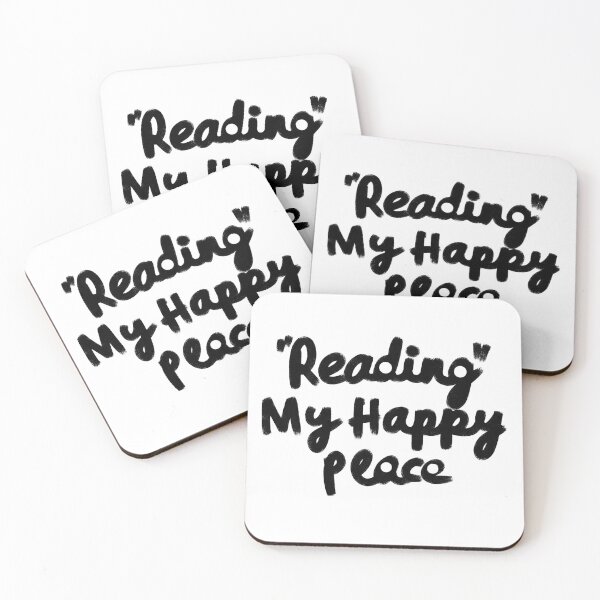 Item preview, Reading My Happy Place Hand Drawn Calligraphic Typography Design designed and sold by Muhammad  Toqeer.