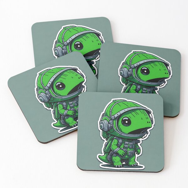 Item preview, Green Alien Astronaut designed and sold by PatternOrchard.