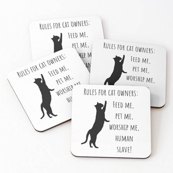 Item preview, Rules For Cat Owners. Funny Cat Rules For Human Slaves designed and sold by Rebel-Design.
