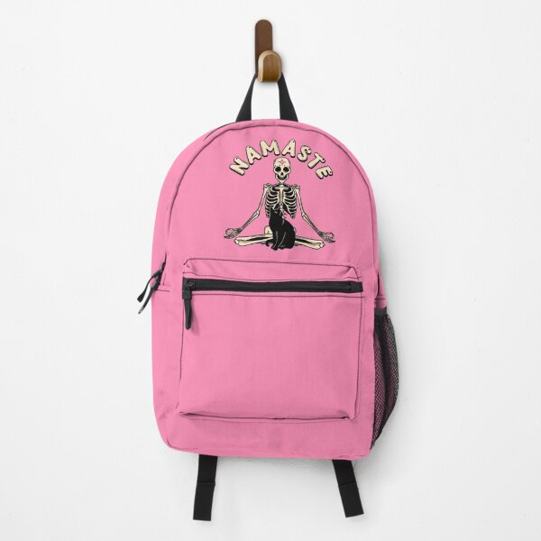 Item preview, Yoga Namaste Black Cat in pink designed and sold by charcoalcatco.