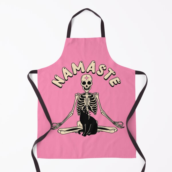 Item preview, Yoga Namaste Black Cat in pink designed and sold by charcoalcatco.