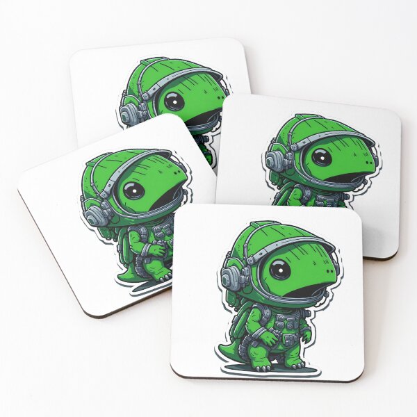 Item preview, Green Alien Astronaut Stickers designed and sold by PatternOrchard.