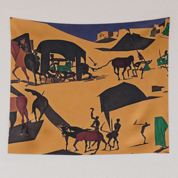 Item preview, Throw Pillow With Saharian Desert Dunes Design - African Hunting Season Home Decor designed and sold by Sowari-Pillows.