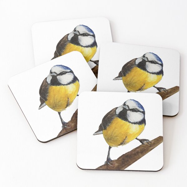 Item preview, Blue tit tit hand painted watercolor designed and sold by wejollydigitals.