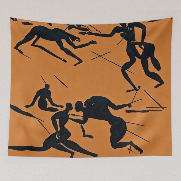 Item preview, Throw Pillow With Saharian Desert Dunes Design - African Hunting Season Home Decor designed and sold by Sowari-Pillows.