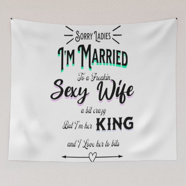 Item preview, Sorry Ladies married to my Sexy Wife Lettering Graphic Design, Playful Lettering Design designed and sold by Adri Barnard.