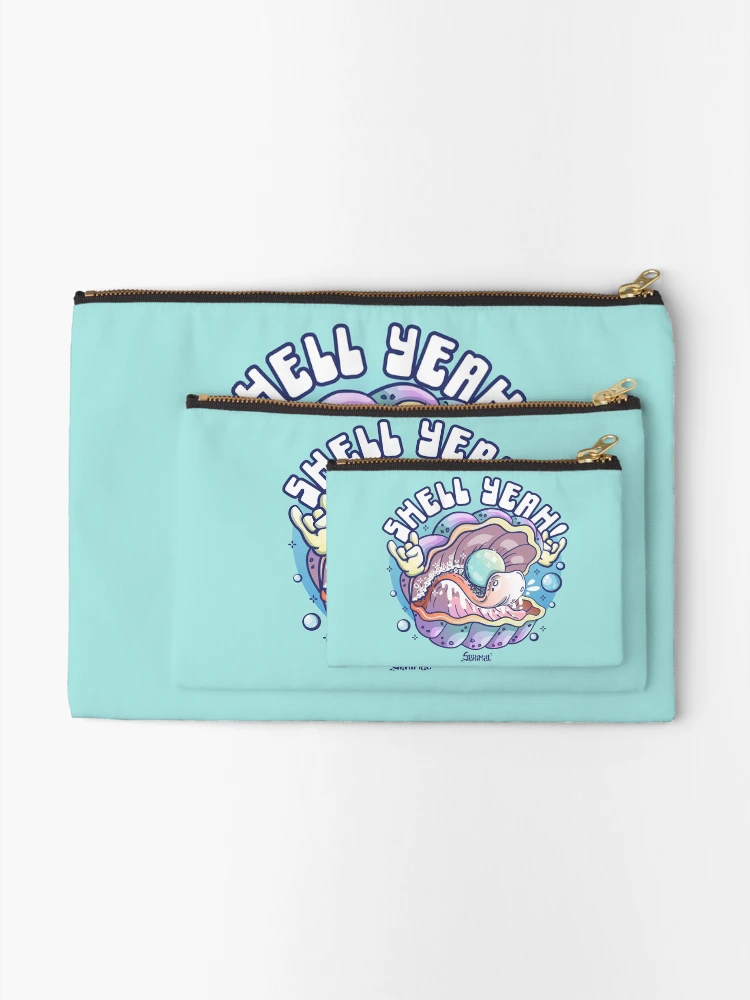 Thumbnail 2 of 4, Zipper Pouch, Shell Yeah! designed and sold by SPIRIMAL.