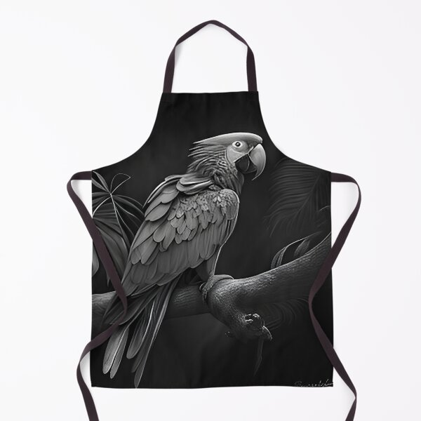 Item preview, Black and white Parrot pencil drawing designed and sold by Pencil-Art.