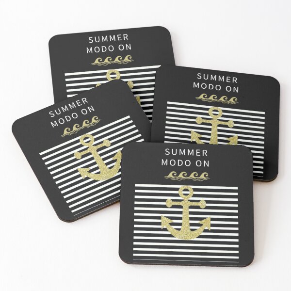 Item preview,  Yacht Club golden anchor Summer Mode On designed and sold by Yolanda Bueno.